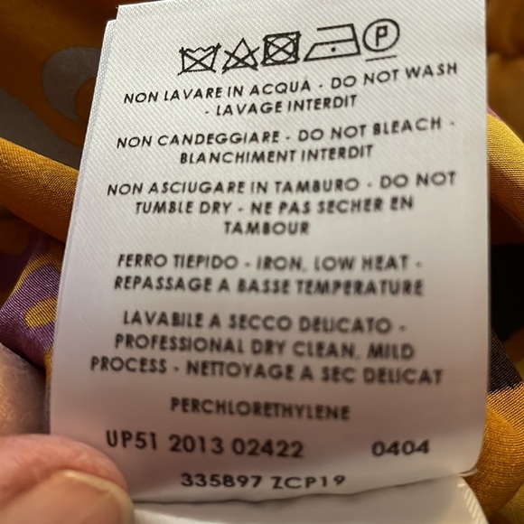 GUCCI gold, purple & brown floral fancy silk joggers, Small, excellent - Picture 9 of 12